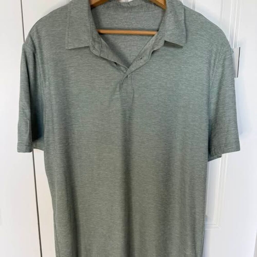 Vuori Strato Tech Polo heathered green size M